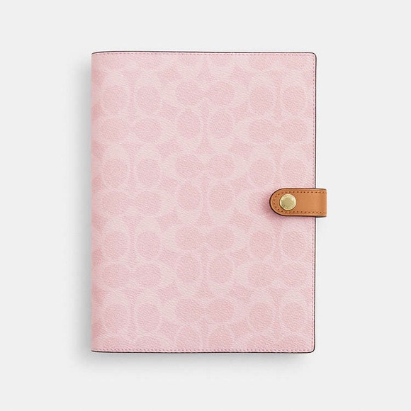 Coach Other - Limited time offer NWT Coach Notebook In Signature Canvas Powder pink/Gold CEA49